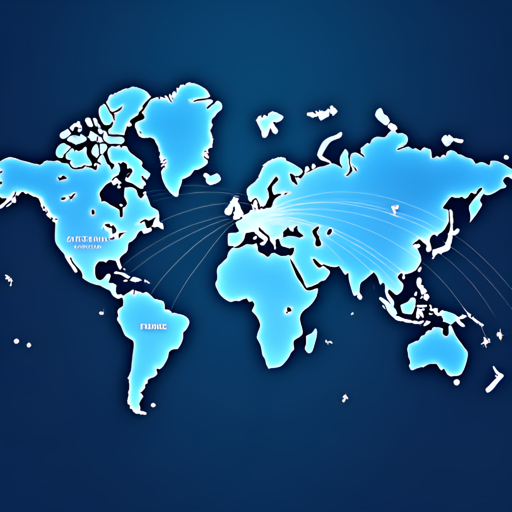 Infographic style map of the world highlighting major cloud server locations (like AWS regions used by Fortnite) with network connection lines converging towards a central Fortnite logo.