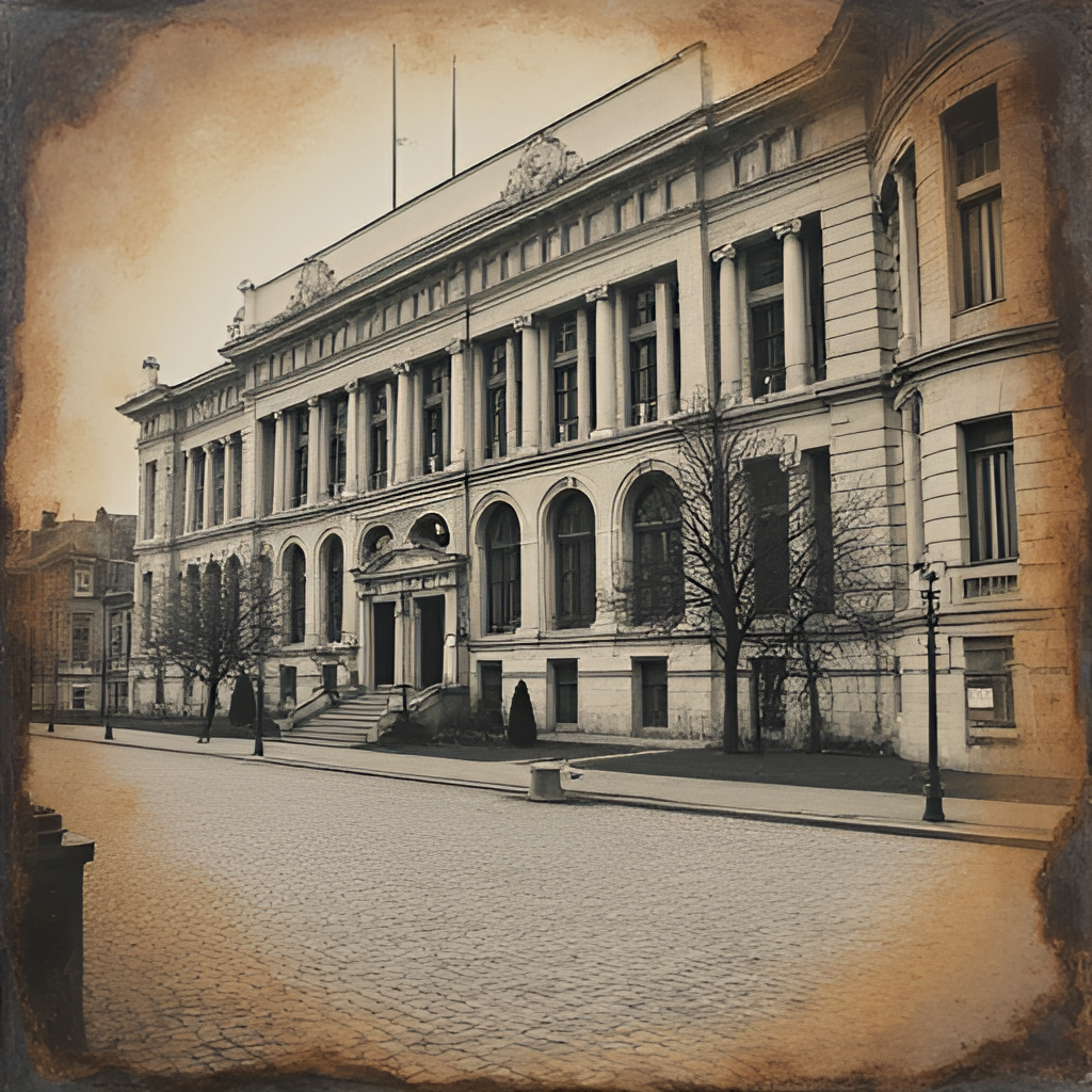 An image related to the Institute of National Remembrance (IPN) in Poland, possibly showing its building or archival materials, symbolizing Nawrocki's work there.