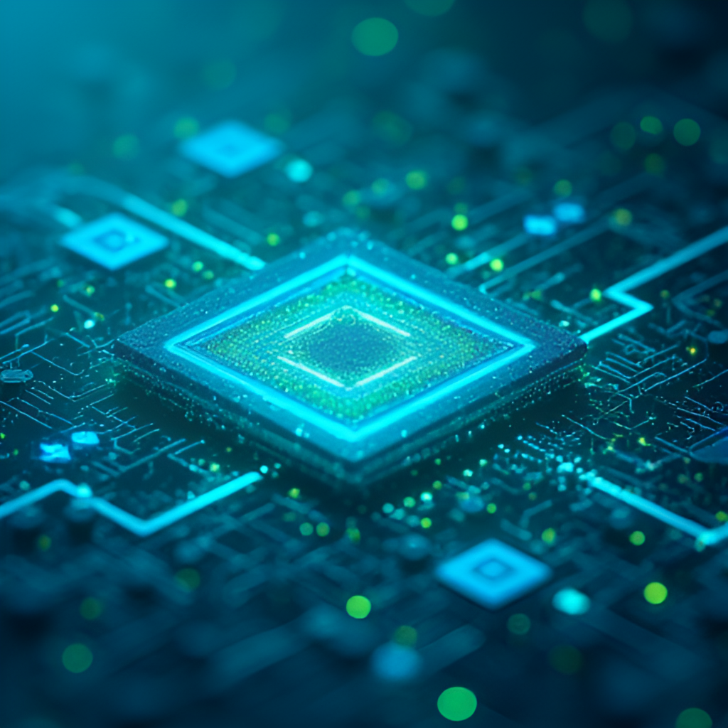 A stylized visual representation of information flow and filtering, perhaps showing data streams being sorted or verified, abstract, digital art style, blues and greens.